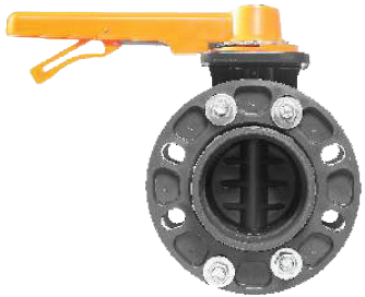 PLASTIC WAFER TYPE BUTTERFLY VALVE